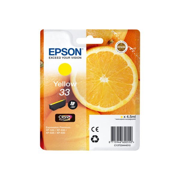 Cartuccia inkjet Arance T33 Epson giallo C13T33444012