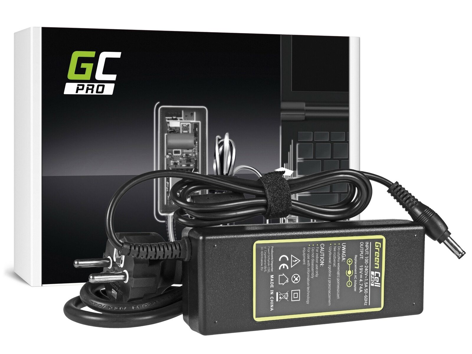 Green Cell PRO Charger / AC Adapter per Samsung NP-P50 NP-P60 NP-M70 Pro R510 R5