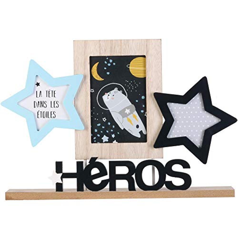 Hhome deco Kids - Cornice portafoto multipla, 3 foto, 38 x 5 x 25 cm - NUOVO