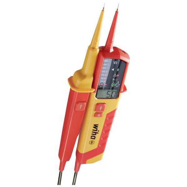 Wiha 45217   Tester di tensione e continuità CAT III 1000 V, CAT IV 600 V LED, A