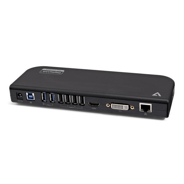 V7 - Networking DOCKING STATION USB DUALDISPLAY 2K RESOLUTION 6 USB PORTS ETHERN