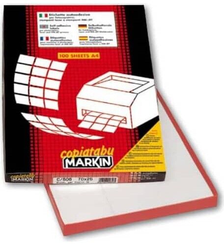 Markin Confezione 3500 etichette 35 Fg X 100- 34X34   210A403