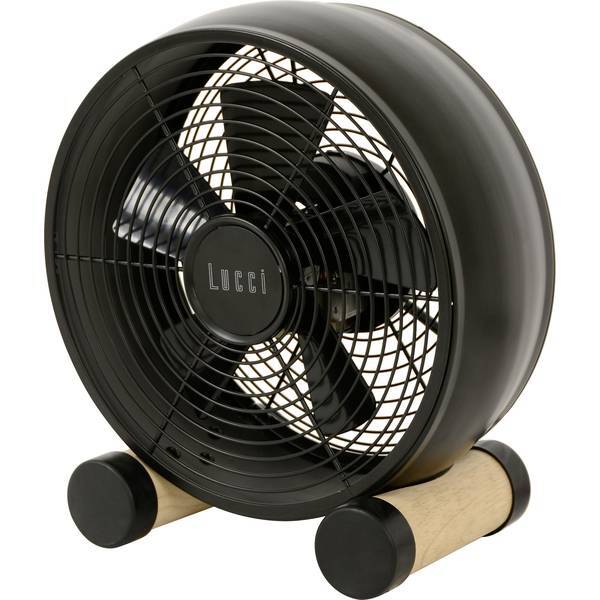 Lucci AIR 213120EU  Breeze Ventilatore da tavolo 35 W Nero, Legno