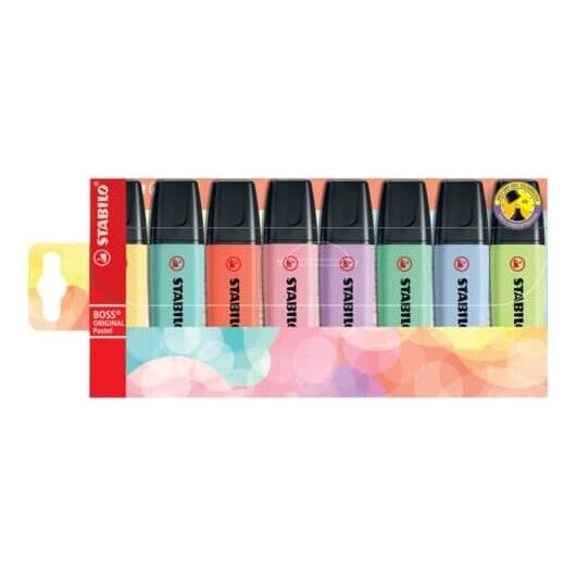 Evidenziatori Stabilo Boss Original Pastel 8 colori assortiti 70/8-3