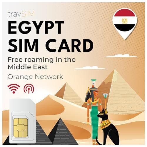 travSIM SIM Egitto Prepagata | Rete Orange | 10 GB di dati mobili | (Q5C)