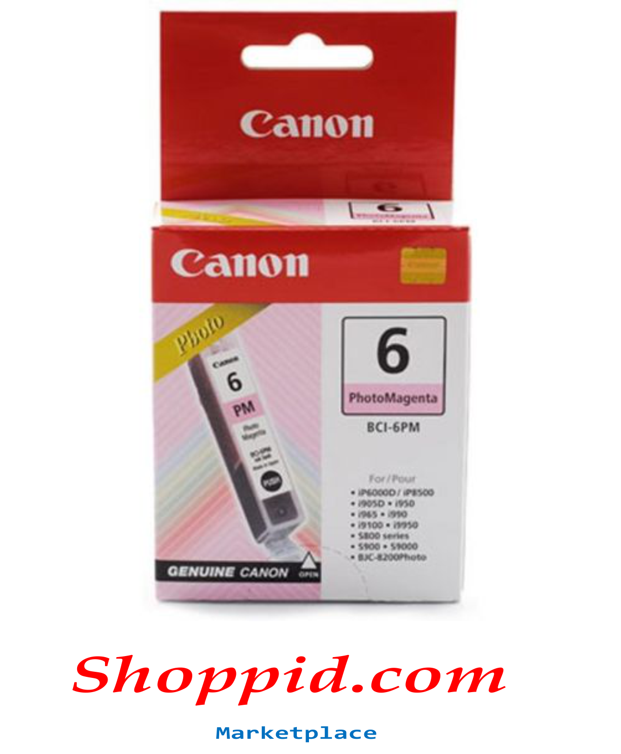 CANON BCI-6PM PIXMA IP4000-5000-6000-8500-MP750 PHOTO MAGENTA INKJET ORIGINALE