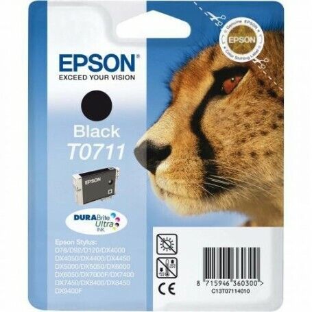 Epson Serie Ghepardo T0711 Nero Cartuccia Inchiostro Originale