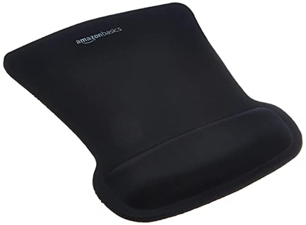 (TG. S) Amazon Basics - Irregolare Tappetino per mouse in gel con poggiapolsi, N