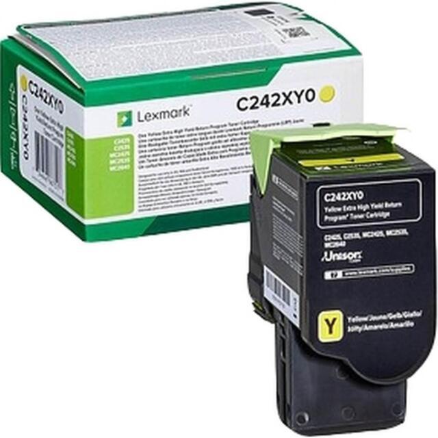 LEXMARK C242XYO TONER ORIGINALE GIALLO MC 2640 ADWE C 2535 DW MC 2535 ADWE