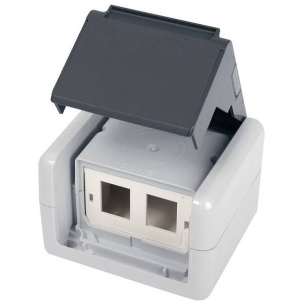 Telegärtner H02000a0070  Presa di rete Da parete CAT 5e, CAT 6, CAT 6A Grigio