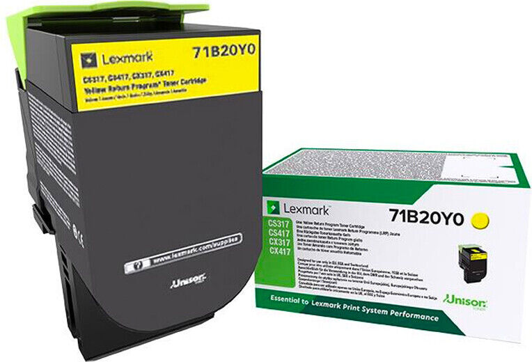 Toner Originale Laser colore Giallo per modello CX317dn Lexmark 71B20Y0