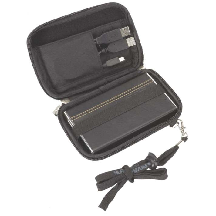 BORSA CUSTODIA PROTETTIVA SEMIRIGIDA CONTENITORE PER HARD DISK 2,5" o GPS, Nero