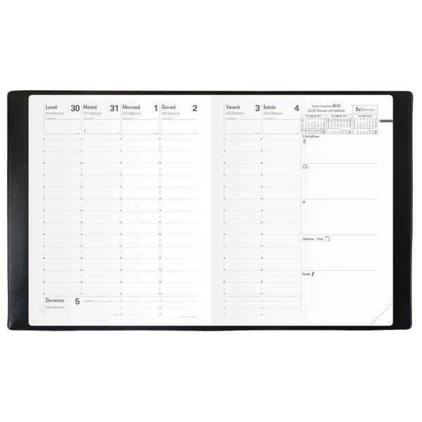 Agenda Prenote 2025 Quo Vadis impala 21x29,7 colori NERO