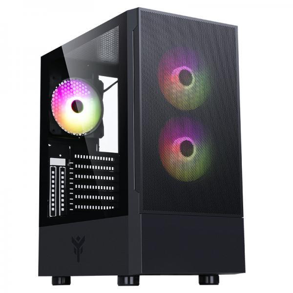 ITGCASIB30  CASE ITEK M.TOWER "SIISBE 3.0" GAMING  USB3, 3*12cm fan ARGB, Trasp