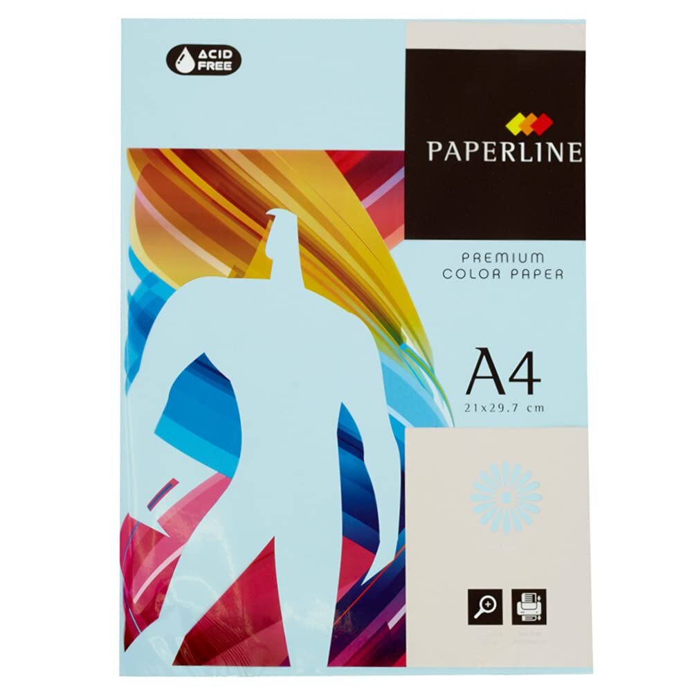 Paper PAPERLINE DIN A4 80 GR Blue Pack of 500 Sheets with 5 Soft MPC