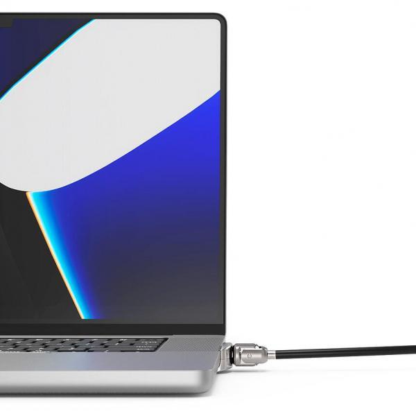 Compulocks - Accs MACBOOK PRO 16-INCH 2021 LEDGE LOCK ADAPTER W/ KEY LOCK SILVER