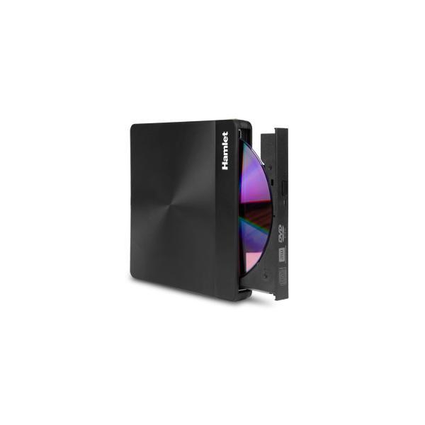 Hamlet - Storage MASTERIZZATORE DVD USB-C+USB-A ESTERNO SLIM DOPPIA INTERFACCIA