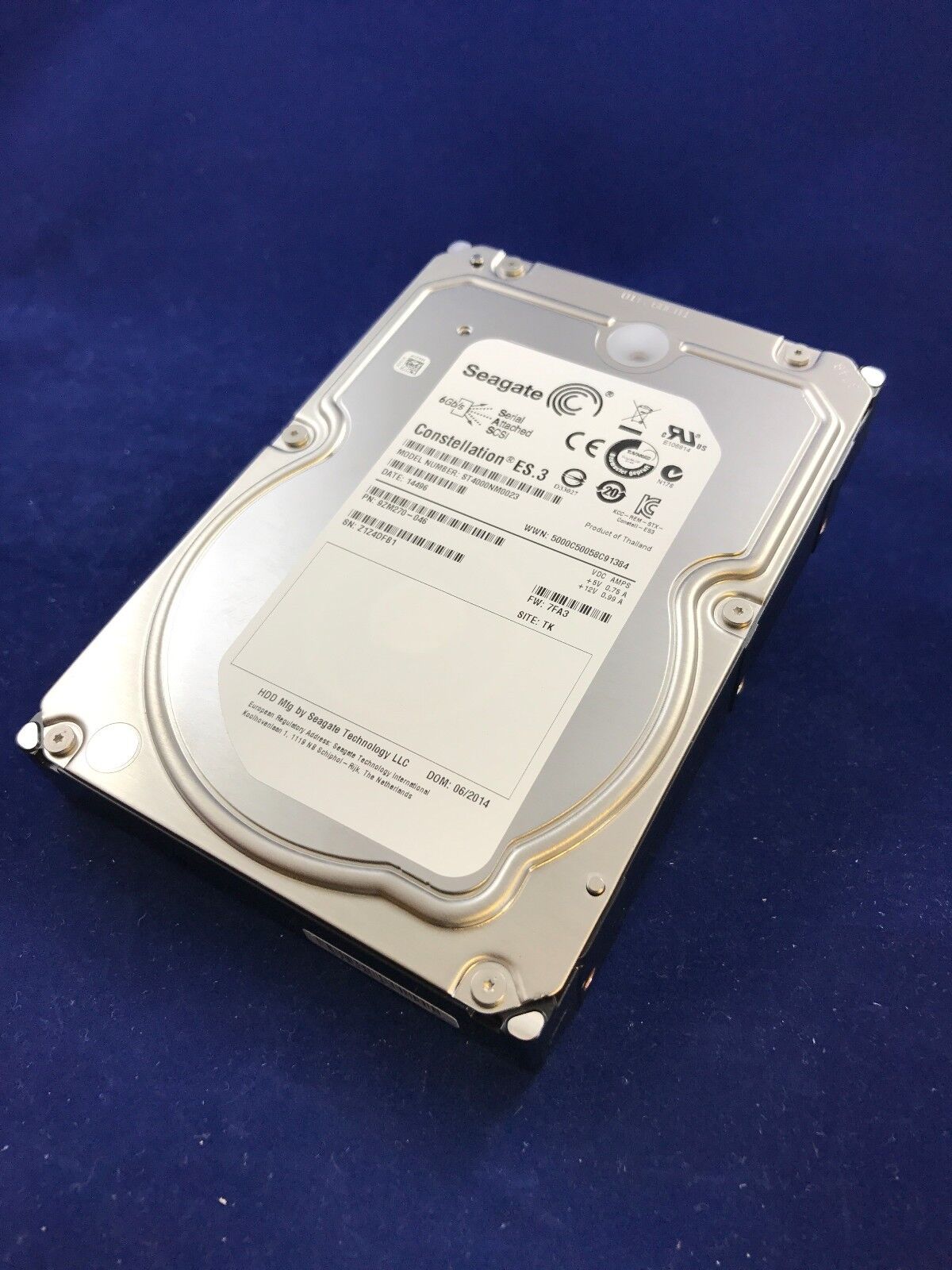 Seagate 4TB 3.5 " ST4000NM0023 ES.3 SAS 6Gb/S HDD