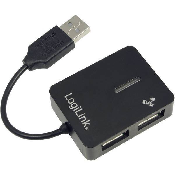 Logilink ua0139 4 porte hub usb 2 0 nero