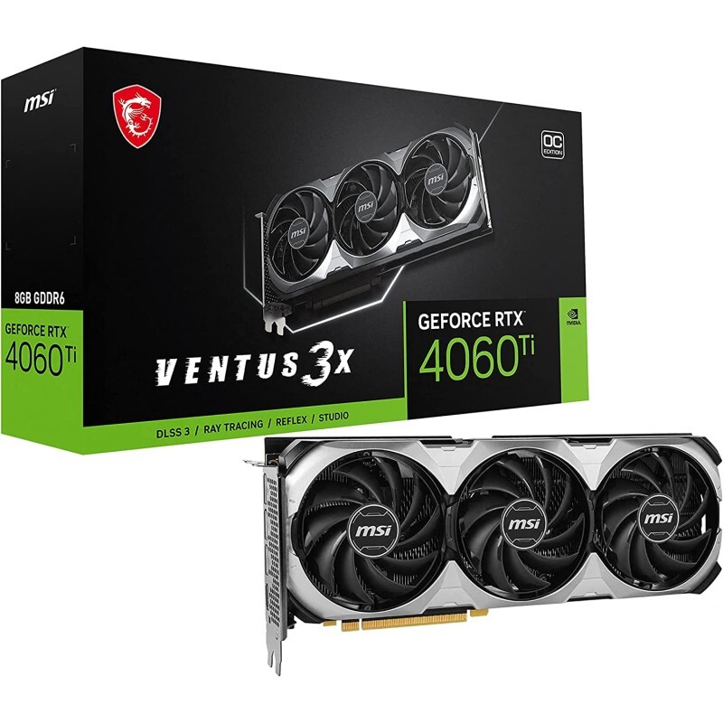 ⭐MSI GEFORCE RTX 4060 TI VENTUS 3X 8G OC NVIDIA 8 GB GDDR6 SCHEDA GRAFICA