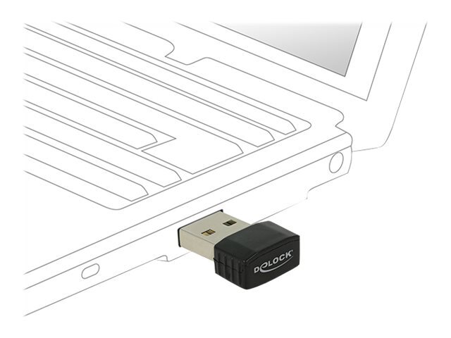 Delock 12461 Wireless USB WLAN Wi-Fi 5 (802.11ac) 433 Mbit/s Nero Nic 12461