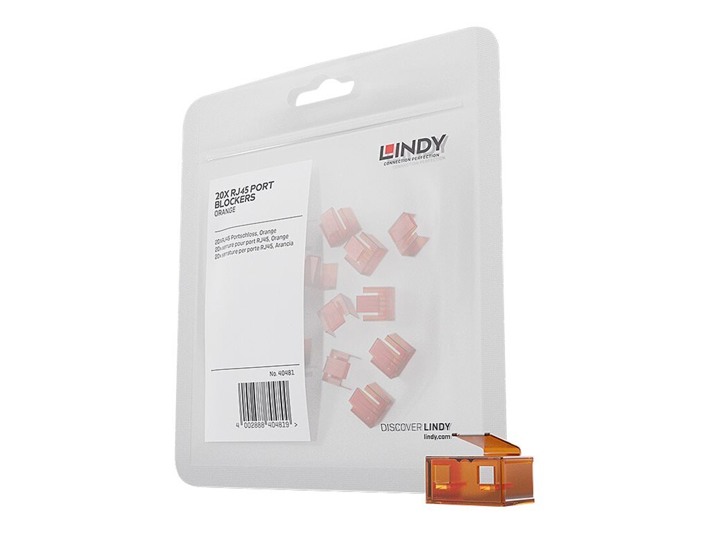 Lindy 40481 Bloccaporte RJ-45 Arancione Acrilonitrile butadiene 40481