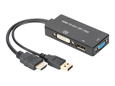DIGITUS Cavo convertitore HDMI 3in1 0,2 m HDMI tipo A AK-330403-002-S