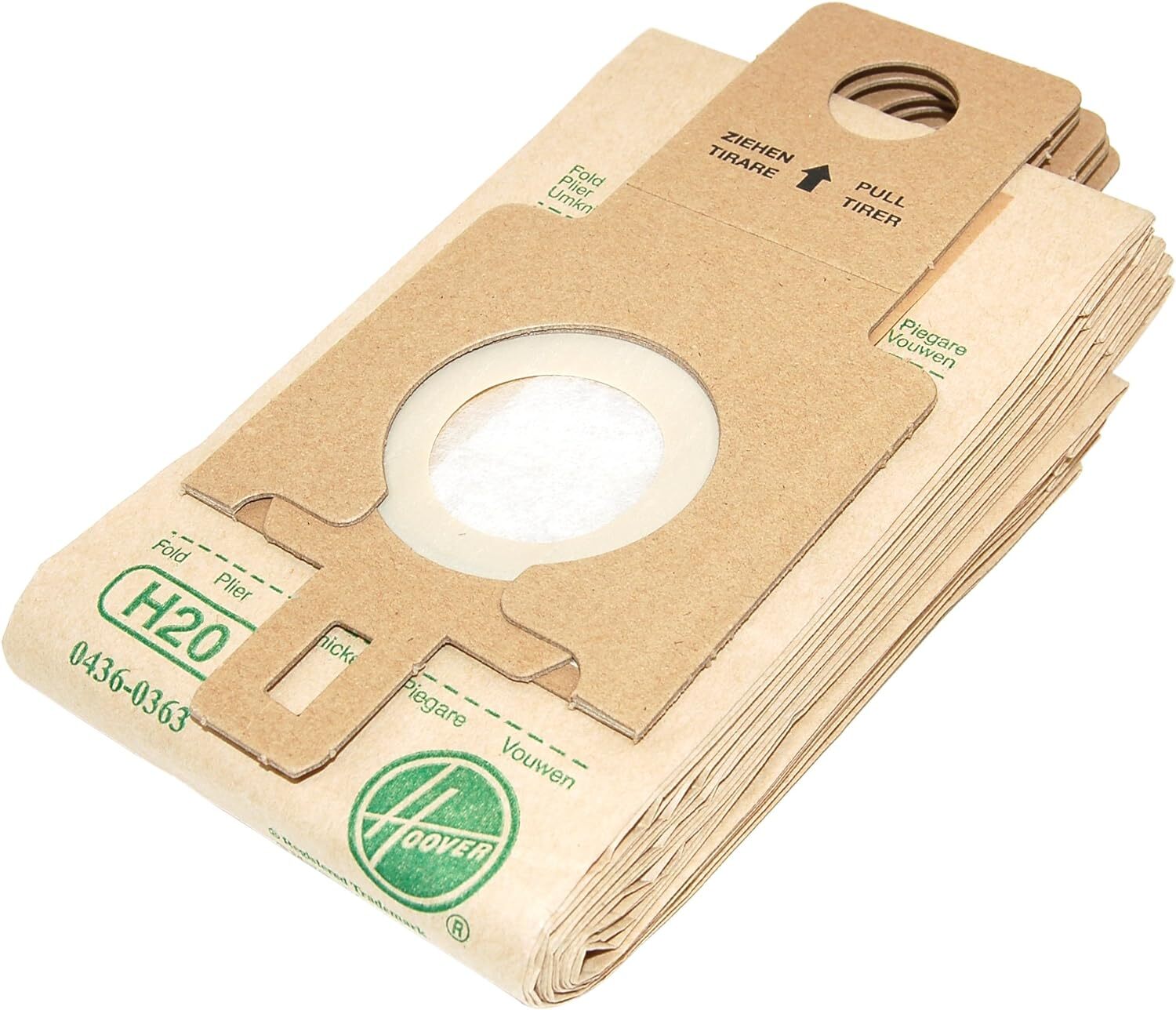 Hoover 9162280 H20 Sacchetti, Carta, Extra Filtranti, Ricambi per Bianco