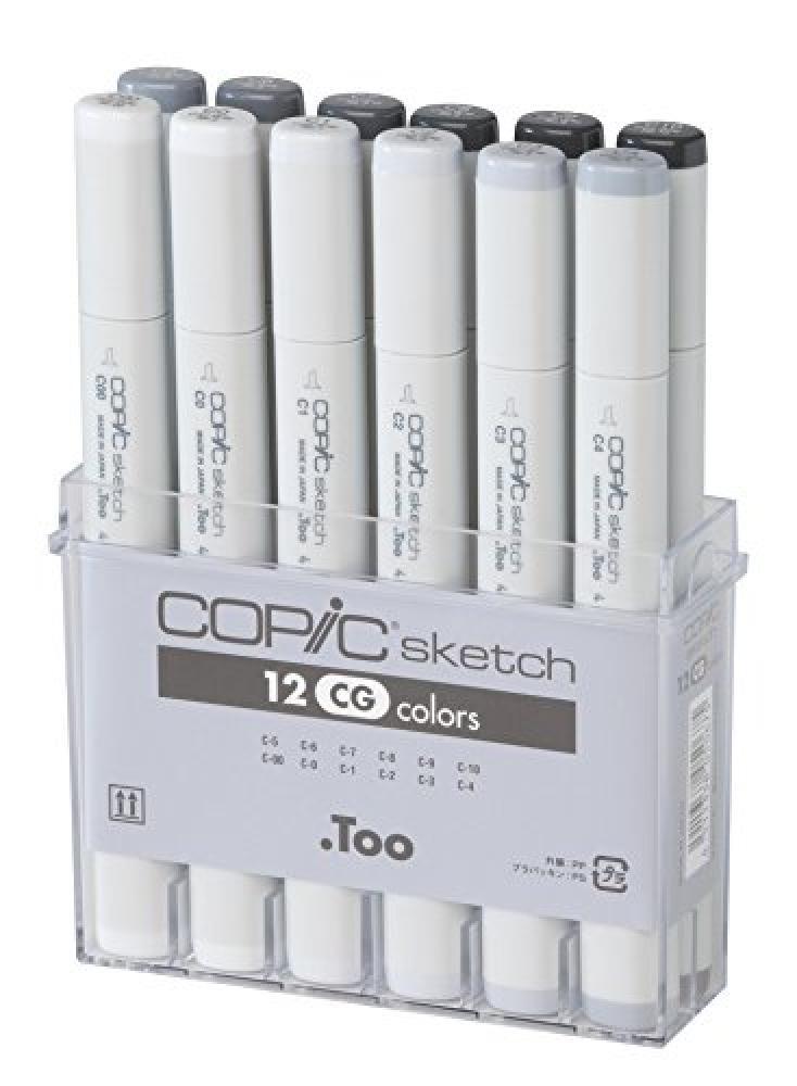 Copic Sketch 21075151 - Set da 12 Pennarelli, Grigio - NUOVO
