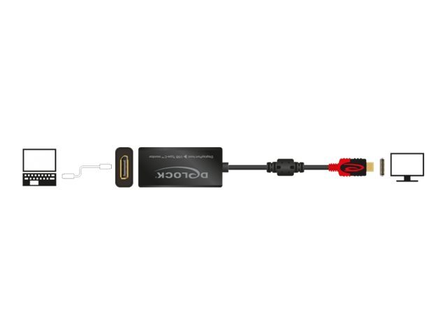 Delock 63928 0,2 m USB tipo-C DisplayPort 20 pin Maschio Femmina Dritto 63928