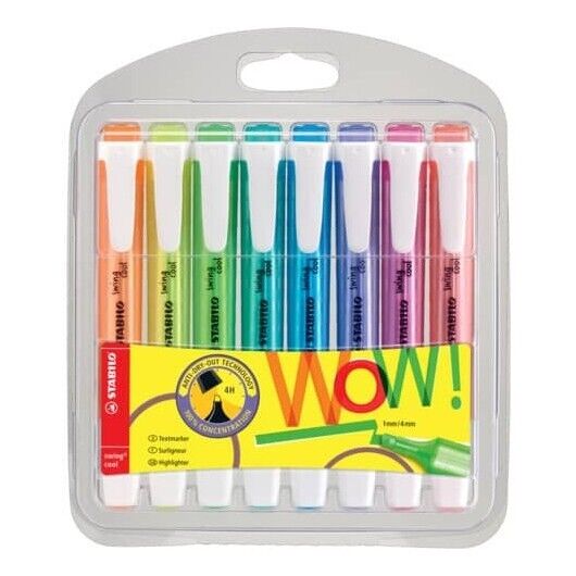 Evidenziatori Swing Cool WOW Stabilo conf. 8 colori fluo assortiti 275/8-3