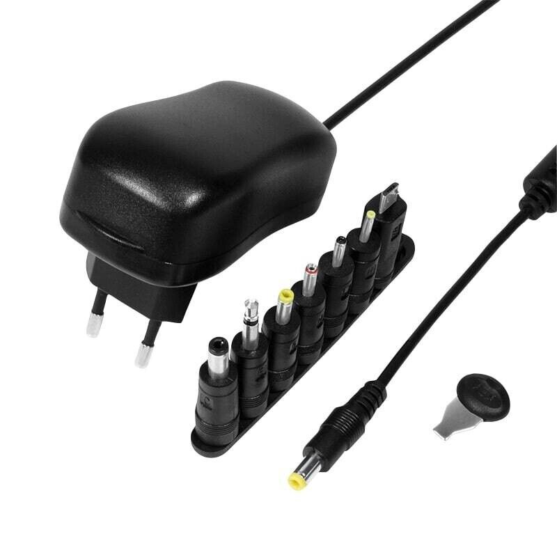 ALIM. UNIV. 3-12 VOLT 24 WATT - 7 CONNETTORI INTERCAMBIABILI (A/N PA0161) nuovo
