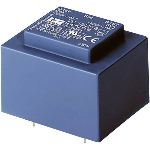 Block vc 10/2/24 trasformatore per pcb 1 x 230 v 2 24 v/ac 10 va 208 ma