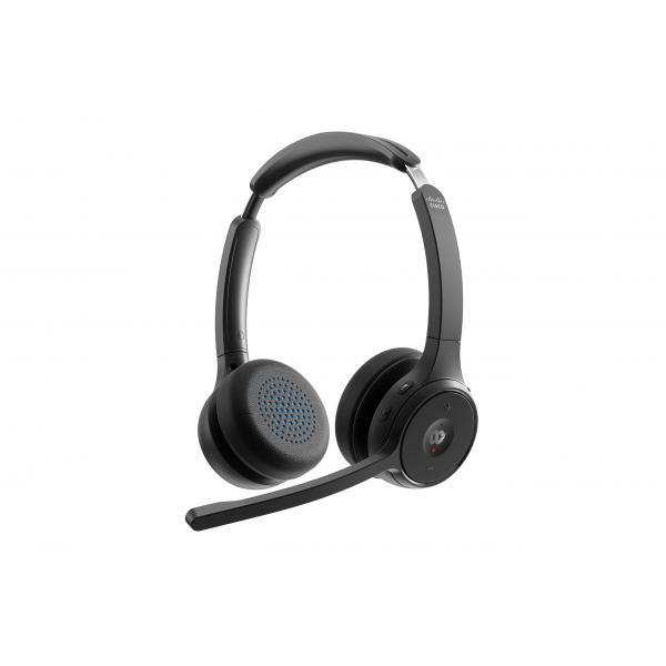 Cisco - Ip Telephony 722 WIRELESS DUAL ON-EAR HEADSET USB-A BUNDLE-CARBON BLAC