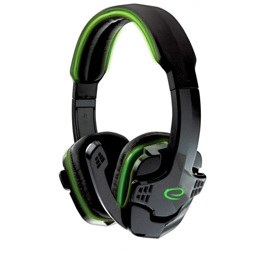 CUFFIA DA GIOCO CON MICROFONO ESPERANZA EGH310G VERDE CORVO