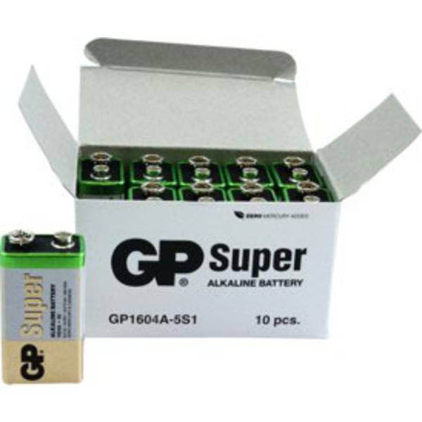 GP Batteries GPSUP1604AB10  Super Batteria da 9 V Alcalina/manganese 9 V 10 pz.
