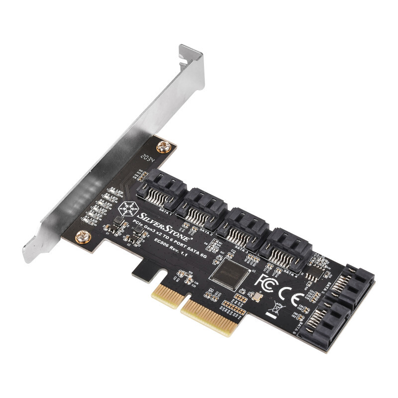 SilverStone ECS06 Speicher-Controller SATA 6Gb/s Low-Profile SST-ECS06