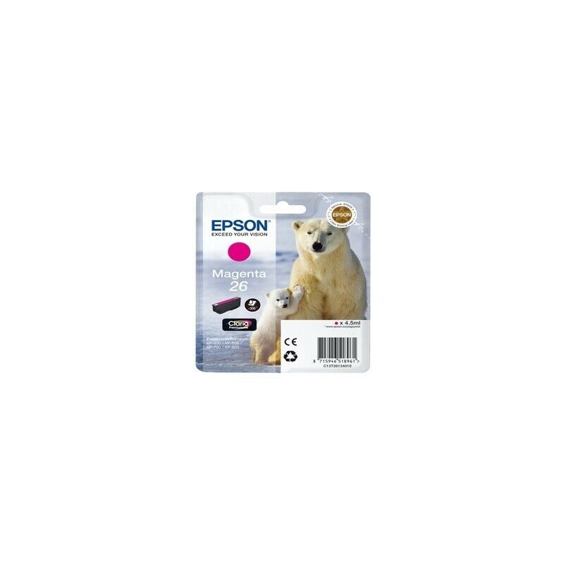 Originale EPSON Cartuccia MAGENTA serie 26 Orso Polare