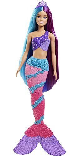 Barbie Dreamtopia Bambola Sirena con Lunghissimi Capelli Fantasia (a2B)