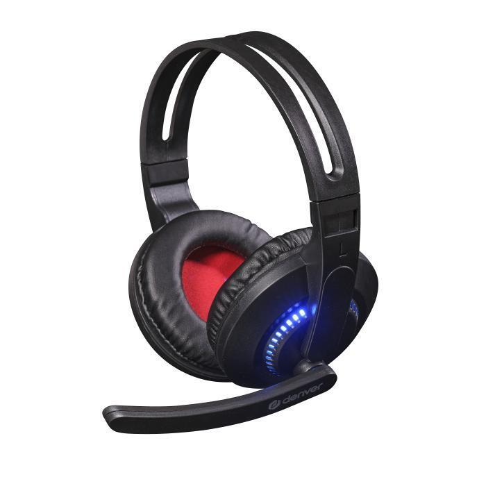 DENVER GHS-101 CUFFIA GAMING LUCI LED MICROFONO