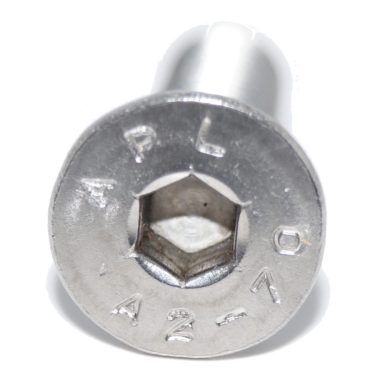 Viti a testa svasata con esagono incassato M6 x 150, 25 pezzi ISO 10642 (q9J)