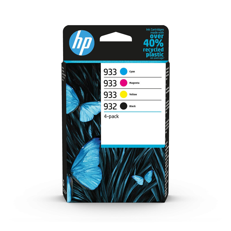 HP 932/933 4-PACK (6ZC71AE) - BLACK (932) + TRI-COLOR (933) - CARTUCCIA ORIGINAL