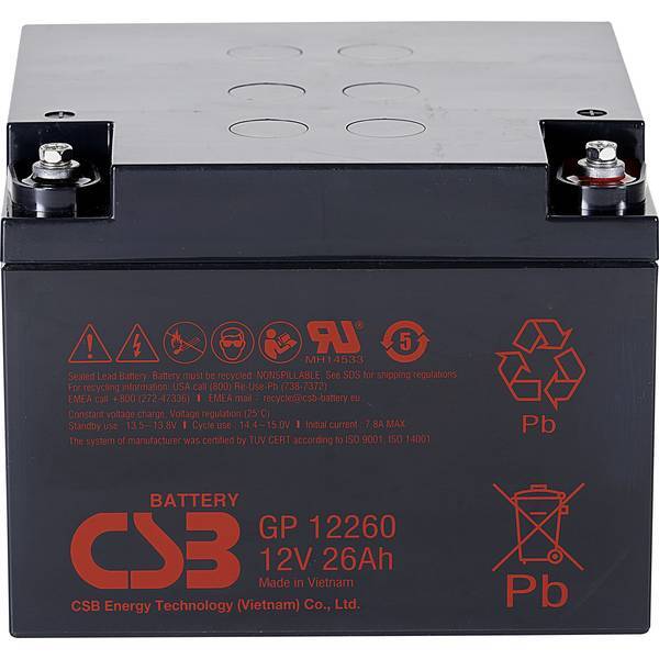 CSB Battery GP12260B1  GP 12260 Standby USV  Batteria al piombo 12 V 26 Ah Piomb