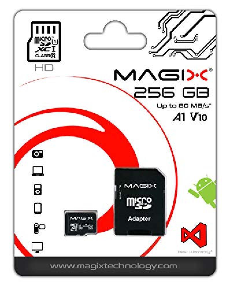 (TG. 256GB) Micro SD Card MAGIX HD Series Class10 V10 + SD Adapter UP to 80MB/s
