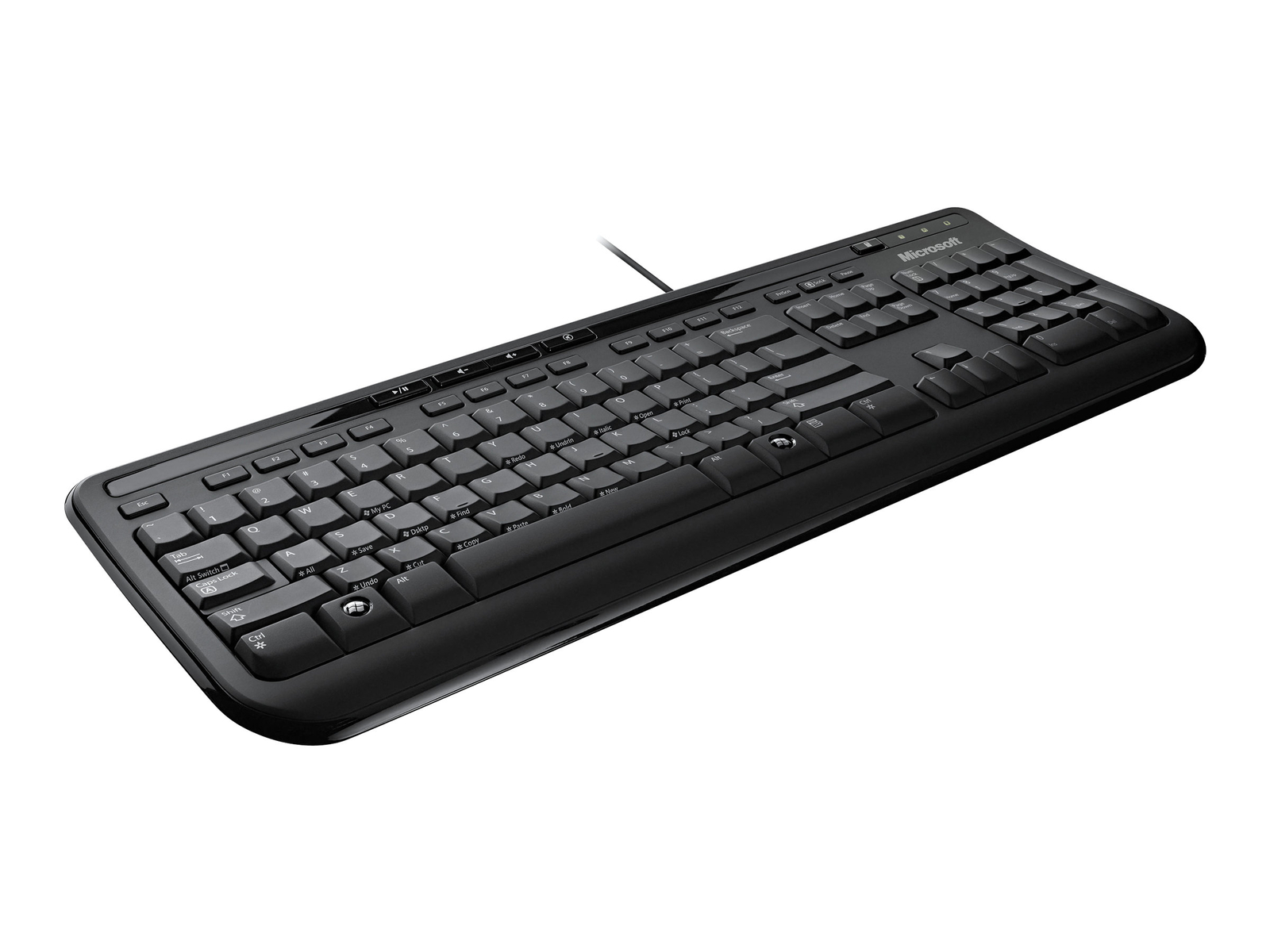 Microsoft Wired Keyboard 600 DE Cablato USB QWERTZ Nero Tastiera ANB-00008