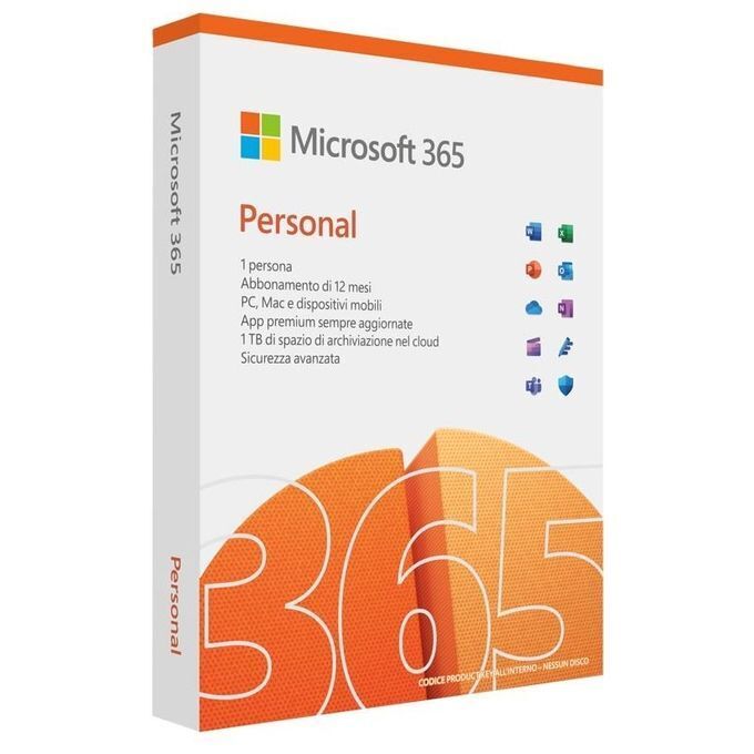 Microsoft M365 Personal Italian Subscription P10 EuroZone 1 License Medialess 1