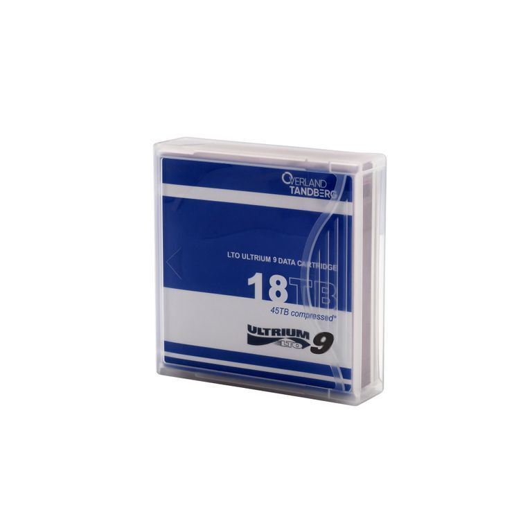 Overland-Tandberg TANDBERG LTO-9 DATA CARTRIDGE 18/45TB UNLABELED WITH CASE 1PCS