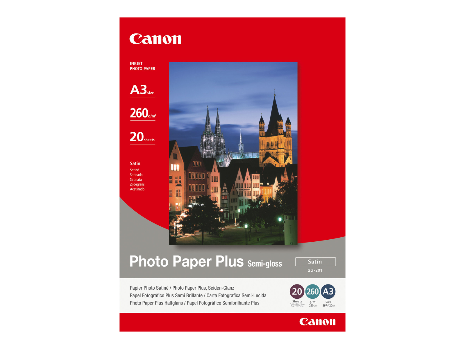 Canon Photo Paper Plus SG-201 A3 Photo paper 260 g/m² 297x420 mm 20 1686B026