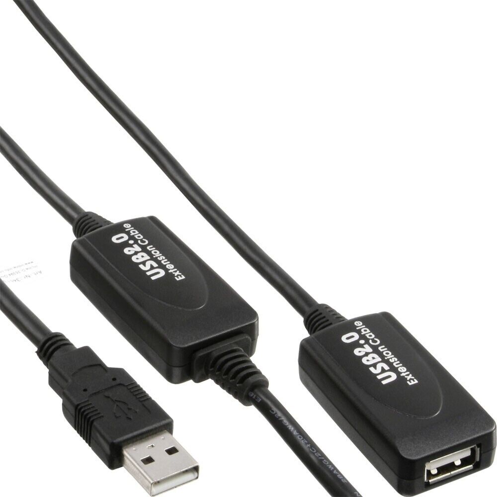 InLine Cavo USB 2.0, Attivo, Prolunga, Amplificatore segnale "Repeater", Type A