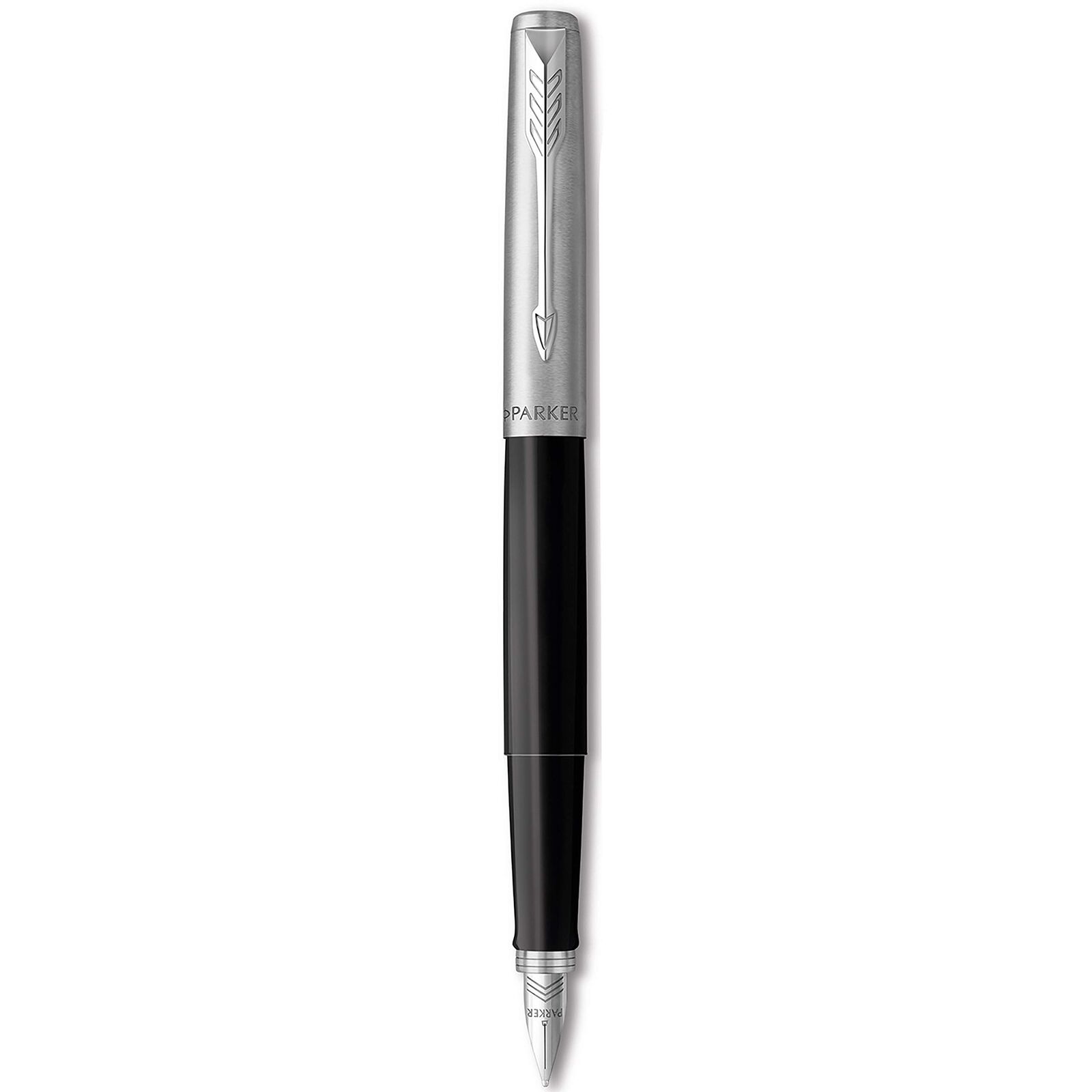 Parker Jotter Originals Fountain Pen   Classic Black Finish   Medium Nib   Blue